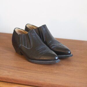 Vintage Women’s Leather Western Ankle Boots